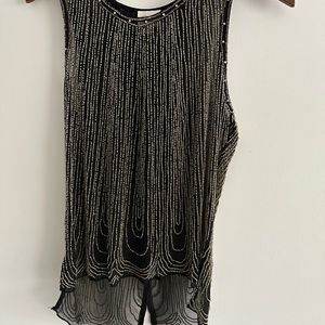 Parker Beaded Art Deco Tank size M
